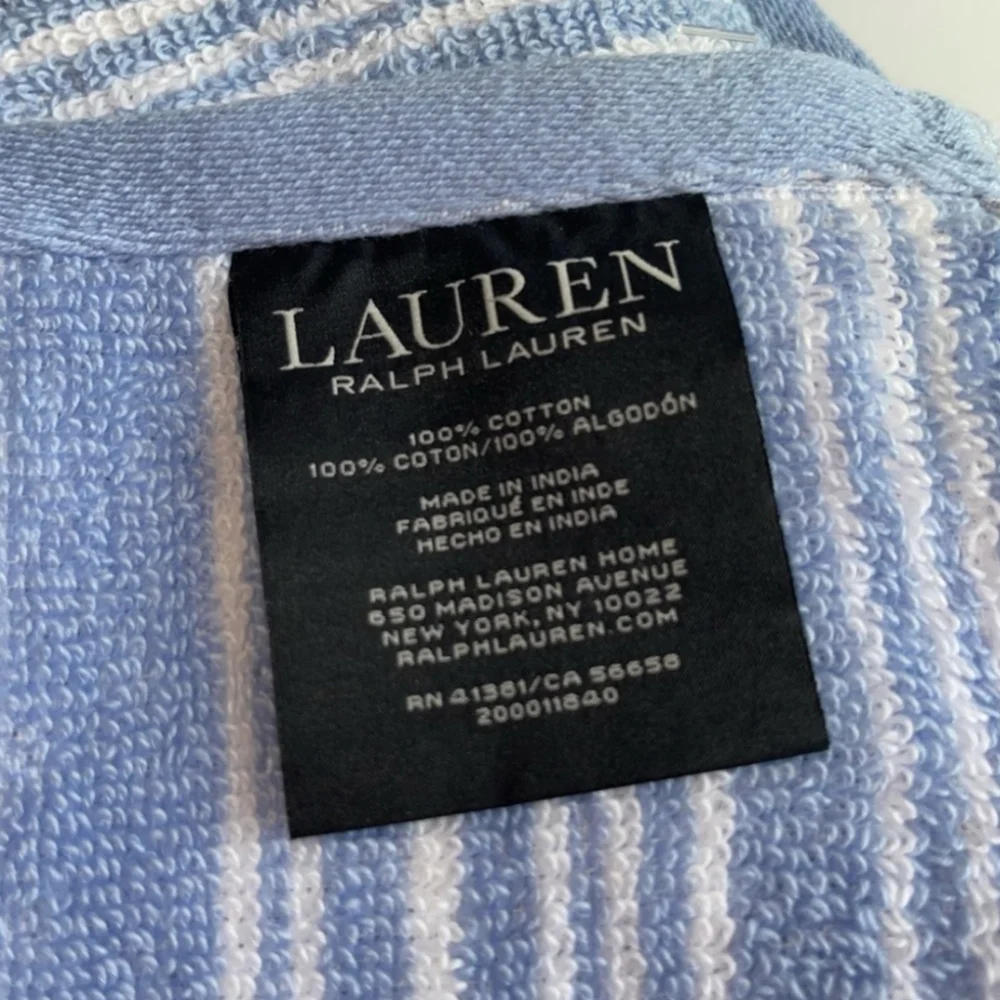 2 LAUREN RALPH LAUREN Sanders stripe Hand wash towel